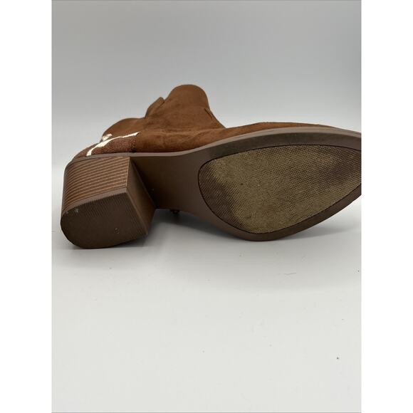 Sugar Ladies Faux Cow Hair on Faux Leather Ankle Booties - size 7.5 Brown Boots - Picture 10 of 10